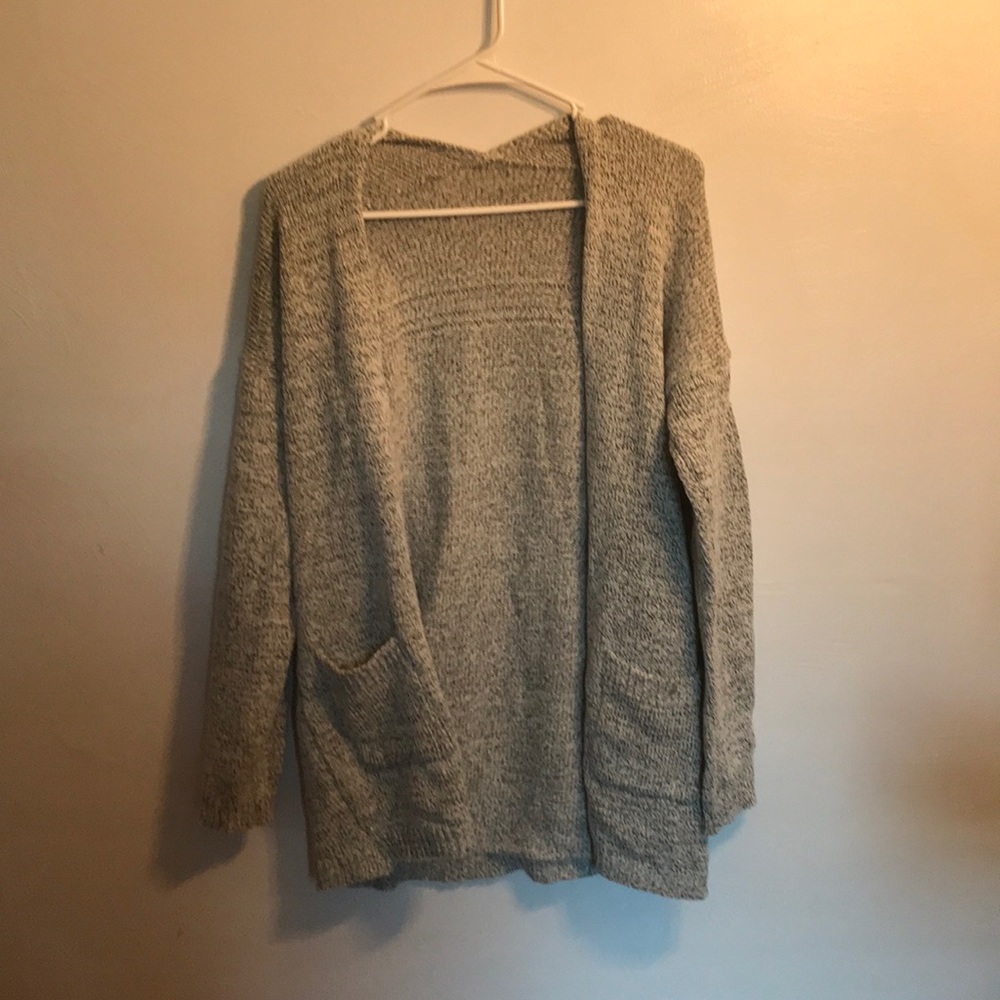 Gray cardigan